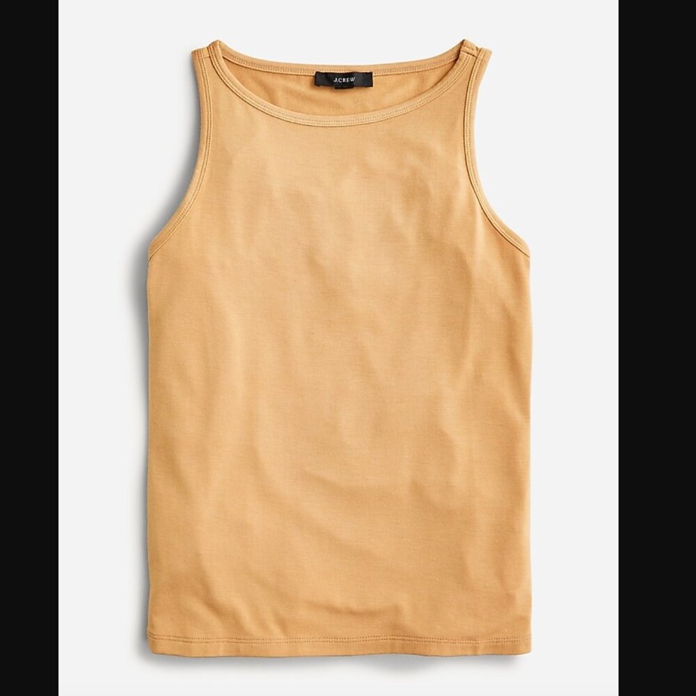 NWT JCREW FormKnit suiting shell tank top in Light Caramel